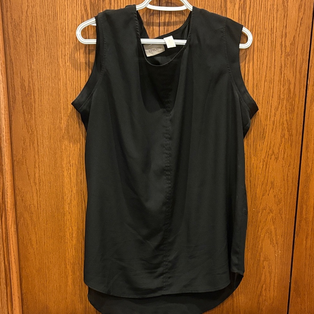 Chico's Black Sleeveless Blouse
